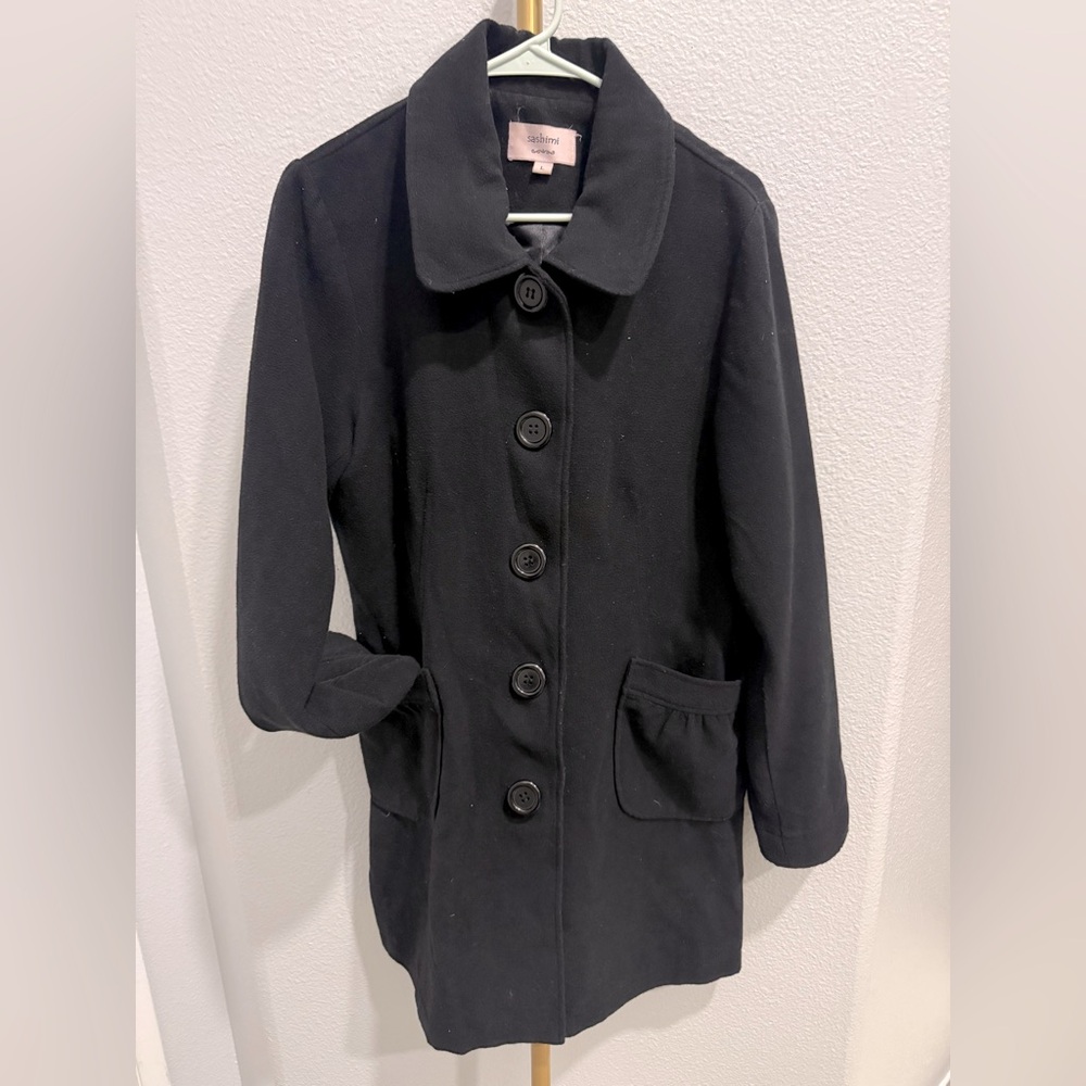 Sashimi women’s black coat size large